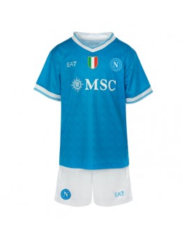 SSC Napoli Dječji Domaci Dres kompleti 2025-26 Kratak Rukavima (+ kratke hlače)